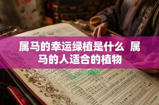 属马的幸运绿植是什么  属马的人适合的植物