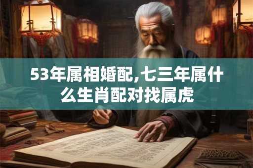 53年属相婚配,七三年属什么生肖配对找属虎