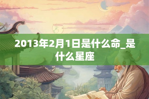 2013年2月1日是什么命_是什么星座 2013年2月1日是什么命_是什么星座