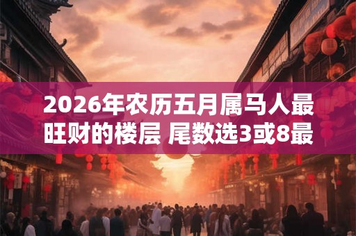 2026年农历五月属马人最旺财的楼层 尾数选3或8最佳