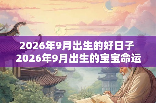 2026年9月出生的好日子 2026年9月出生的宝宝命运