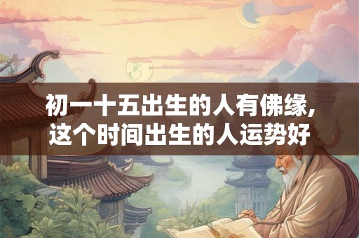 初一十五出生的人有佛缘,这个时间出生的人运势好