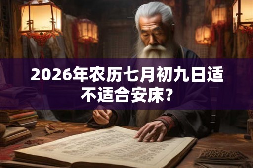 2026年农历七月初九日适不适合安床？