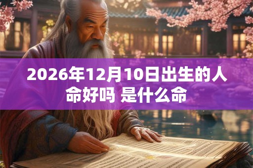 2026年12月10日出生的人命好吗 是什么命