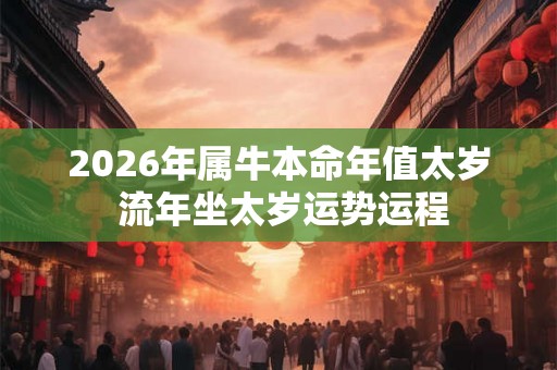 2026年属牛本命年值太岁 流年坐太岁运势运程