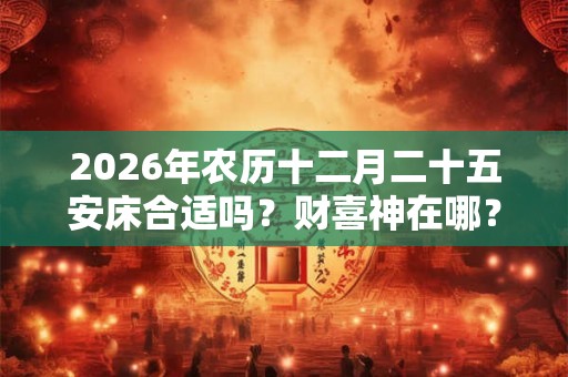 2026年农历十二月二十五安床合适吗？财喜神在哪？