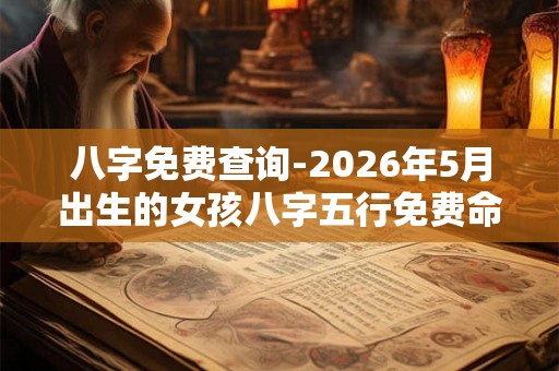 八字免费查询-2026年5月出生的女孩八字五行免费命理详解
