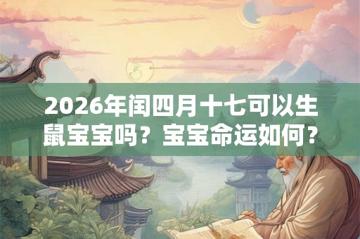2026年闰四月十七可以生鼠宝宝吗？宝宝命运如何？