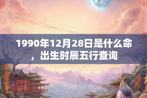 1990年12月28日是什么命,出生时辰五行查询 1990年12月28日是什么命,出生时辰五行查询