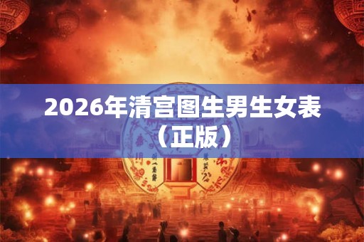 2026年清宫图生男生女表（正版）