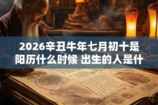 2026辛丑牛年七月初十是阳历什么时候 出生的人是什么星座