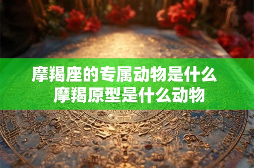 摩羯座的专属动物是什么  摩羯原型是什么动物