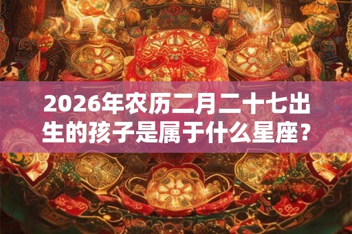 2026年农历二月二十七出生的孩子是属于什么星座？
