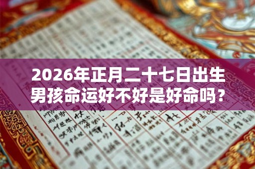 2026年正月二十七日出生男孩命运好不好是好命吗？