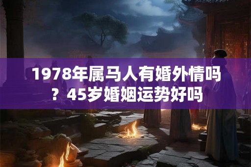 1978年属马人有婚外情吗？45岁婚姻运势好吗
