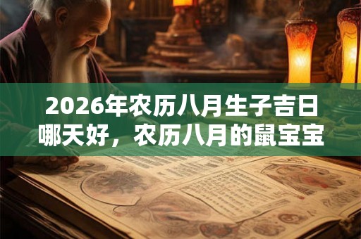 2026年农历八月生子吉日哪天好，农历八月的鼠宝宝好不好？