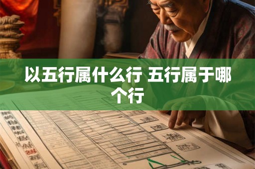 以五行属什么行 五行属于哪个行