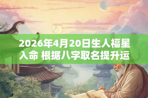 2026年4月20日生人福星入命 根据八字取名提升运势