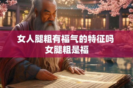女人腿粗有福气的特征吗 女腿粗是福