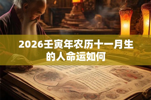 2026壬寅年农历十一月生的人命运如何 2026壬寅年农历十一月生的人命运如何