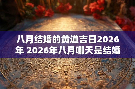 八月结婚的黄道吉日2026年 2026年八月哪天是结婚的黄道吉日