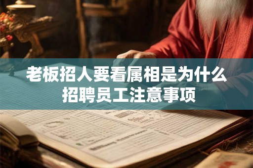 老板招人要看属相是为什么 招聘员工注意事项 老板招人要看属相是为什么 招聘员工注意事项