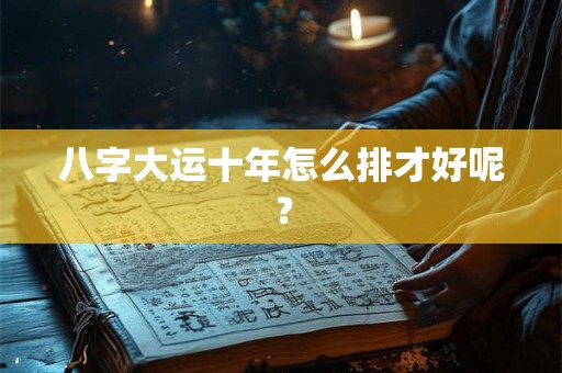 八字大运十年怎么排才好呢？
