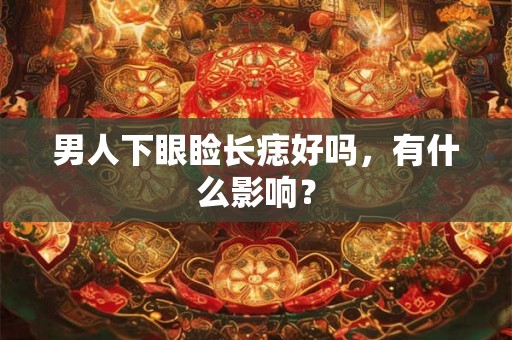 男人下眼睑长痣好吗,有什么影响? 男人下眼睑长痣好吗,有什么影响?