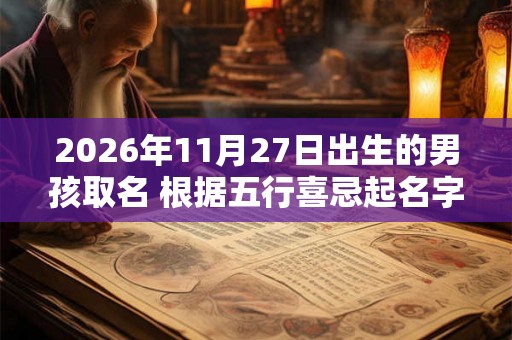 2026年11月27日出生的男孩取名 根据五行喜忌起名字