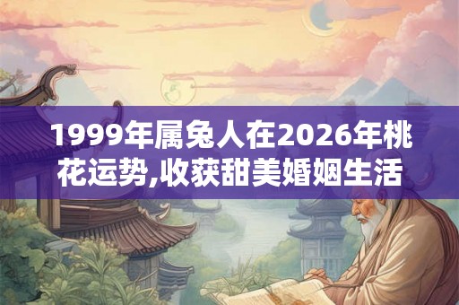1999年属兔人在2026年桃花运势,收获甜美婚姻生活