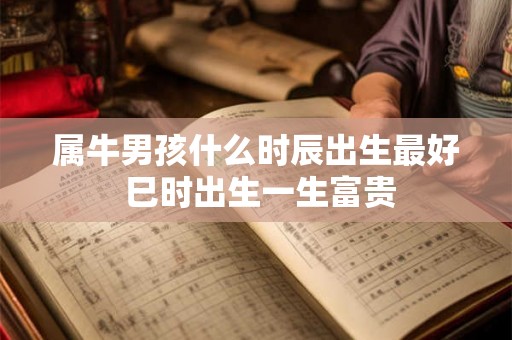 属牛男孩什么时辰出生最好 巳时出生一生富贵