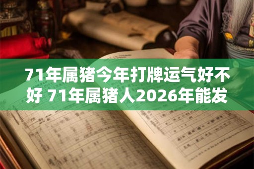 71年属猪今年打牌运气好不好 71年属猪人2026年能发财吗