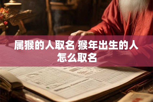 属猴的人取名 猴年出生的人怎么取名