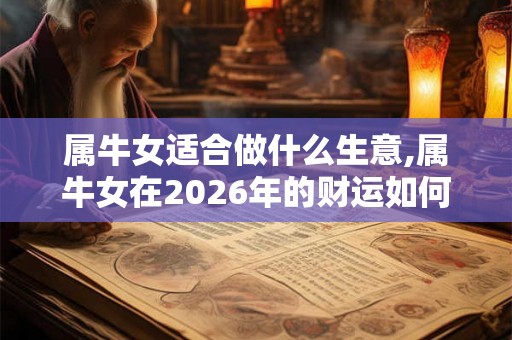 属牛女适合做什么生意,属牛女在2026年的财运如何