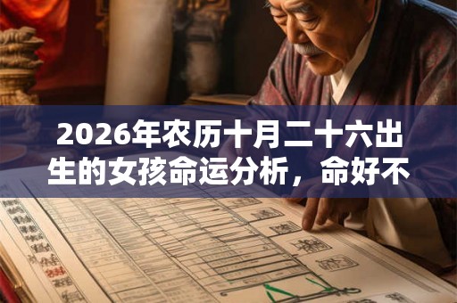 2026年农历十月二十六出生的女孩命运分析，命好不好？