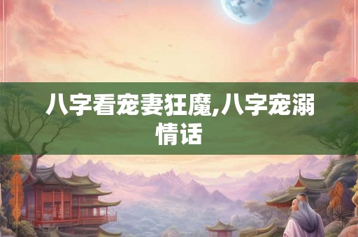八字看宠妻狂魔,八字宠溺情话