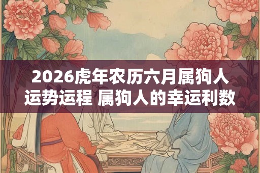 2026虎年农历六月属狗人运势运程 属狗人的幸运利数字是什么