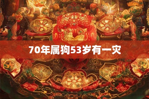 70年属狗53岁有一灾