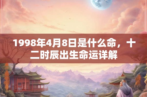 1998年4月8日是什么命，十二时辰出生命运详解