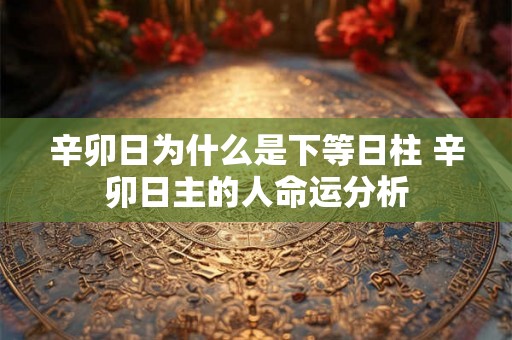 辛卯日为什么是下等日柱 辛卯日主的人命运分析