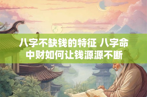 八字不缺钱的特征 八字命中财如何让钱源源不断