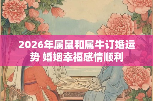 2026年属鼠和属牛订婚运势 婚姻幸福感情顺利