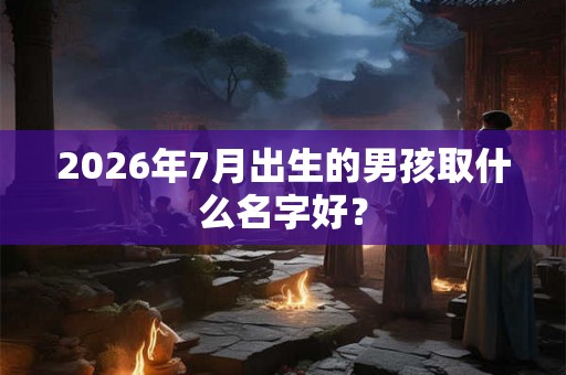 2026年7月出生的男孩取什么名字好？