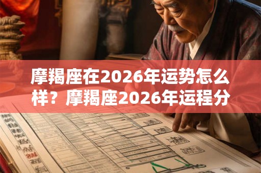 摩羯座在2026年运势怎么样？摩羯座2026年运程分析