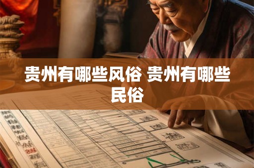 贵州有哪些风俗 贵州有哪些民俗