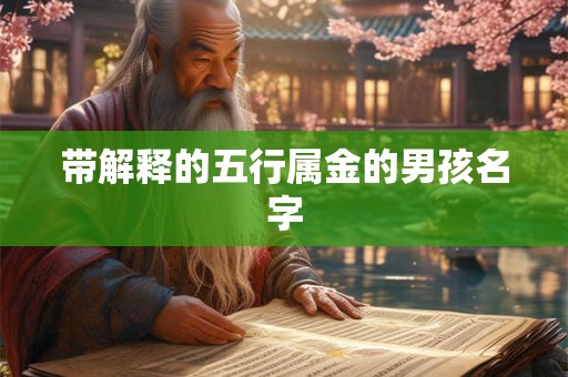 带解释的五行属金的男孩名字