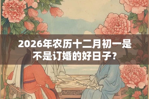 2026年农历十二月初一是不是订婚的好日子? 2026年农历十二月初一是不是订婚的好日子?