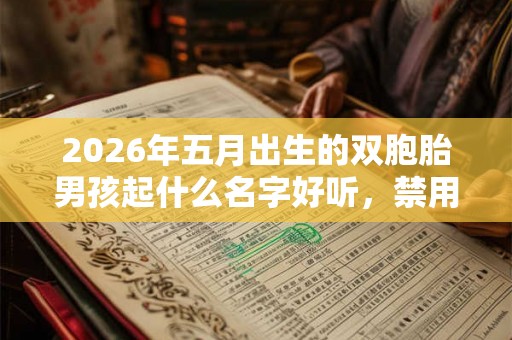 2026年五月出生的双胞胎男孩起什么名字好听，禁用什么字