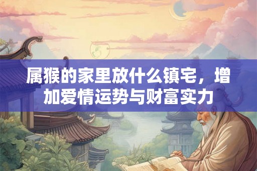 属猴的家里放什么镇宅，增加爱情运势与财富实力