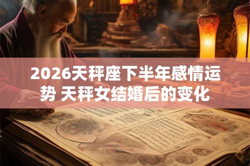 2026天秤座下半年感情运势 天秤女结婚后的变化